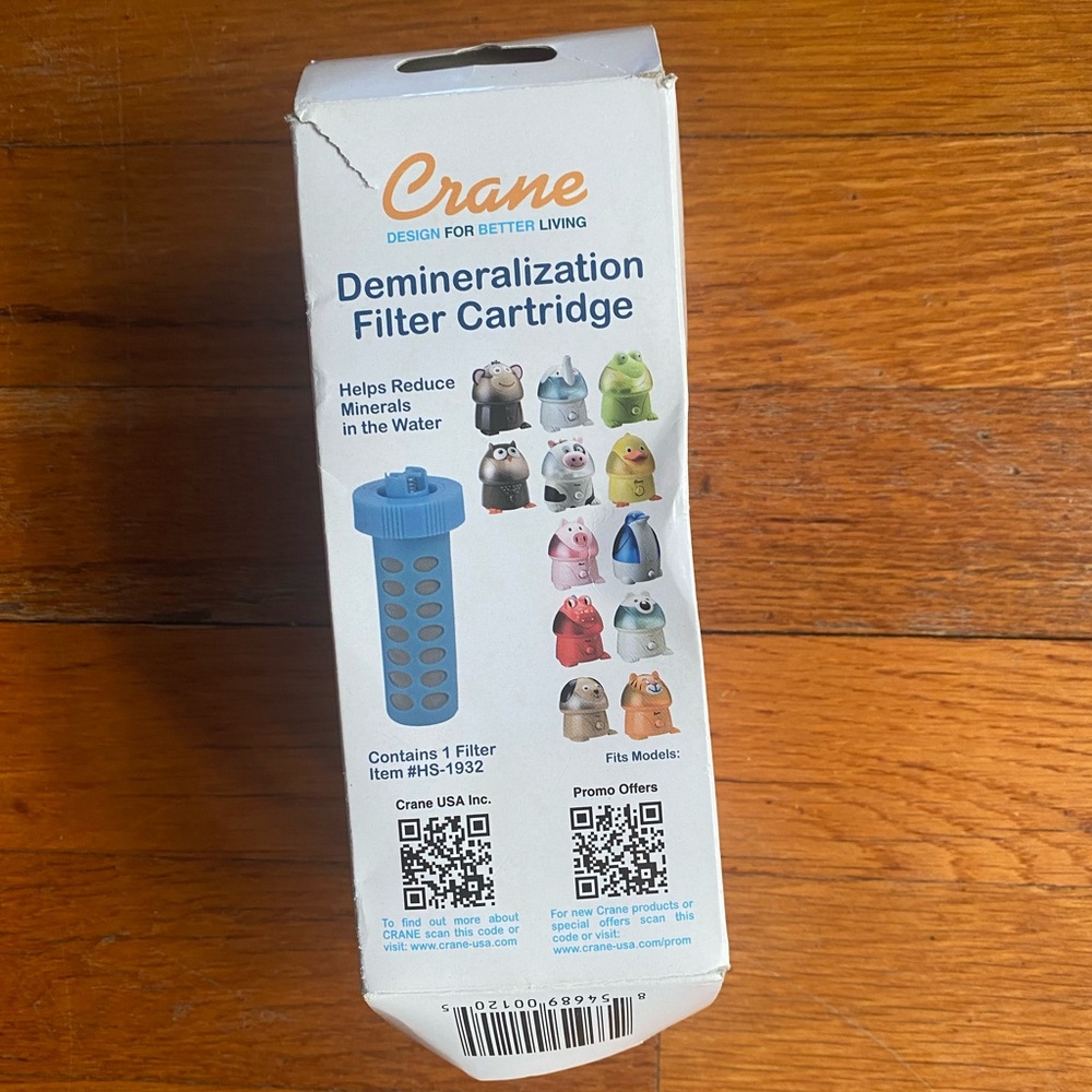 Crane Humidifier Demineralization Filter Cartridge Model HS-1932
